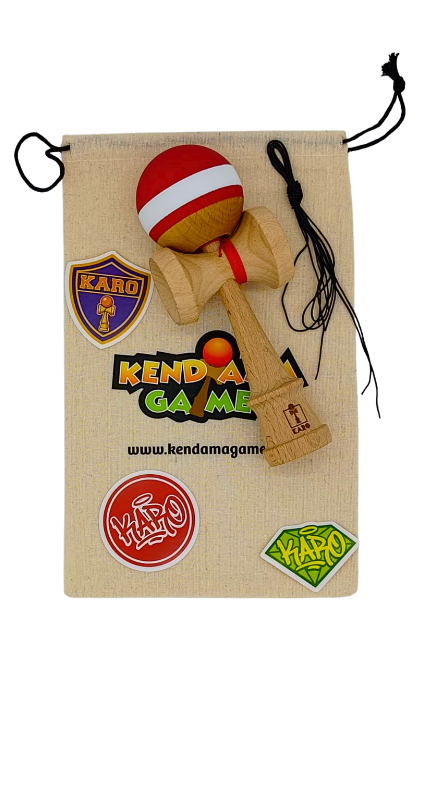 Kendama KARO Crimson Velocity V2 Cupe Mari Grip Rubber - Image 3